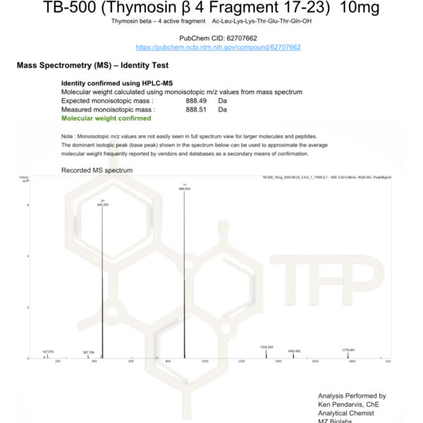 COA TB-500 (TB4 Fragment 17-23) P2