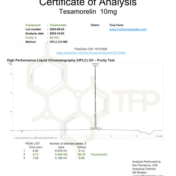 COA Tesamorelin P1