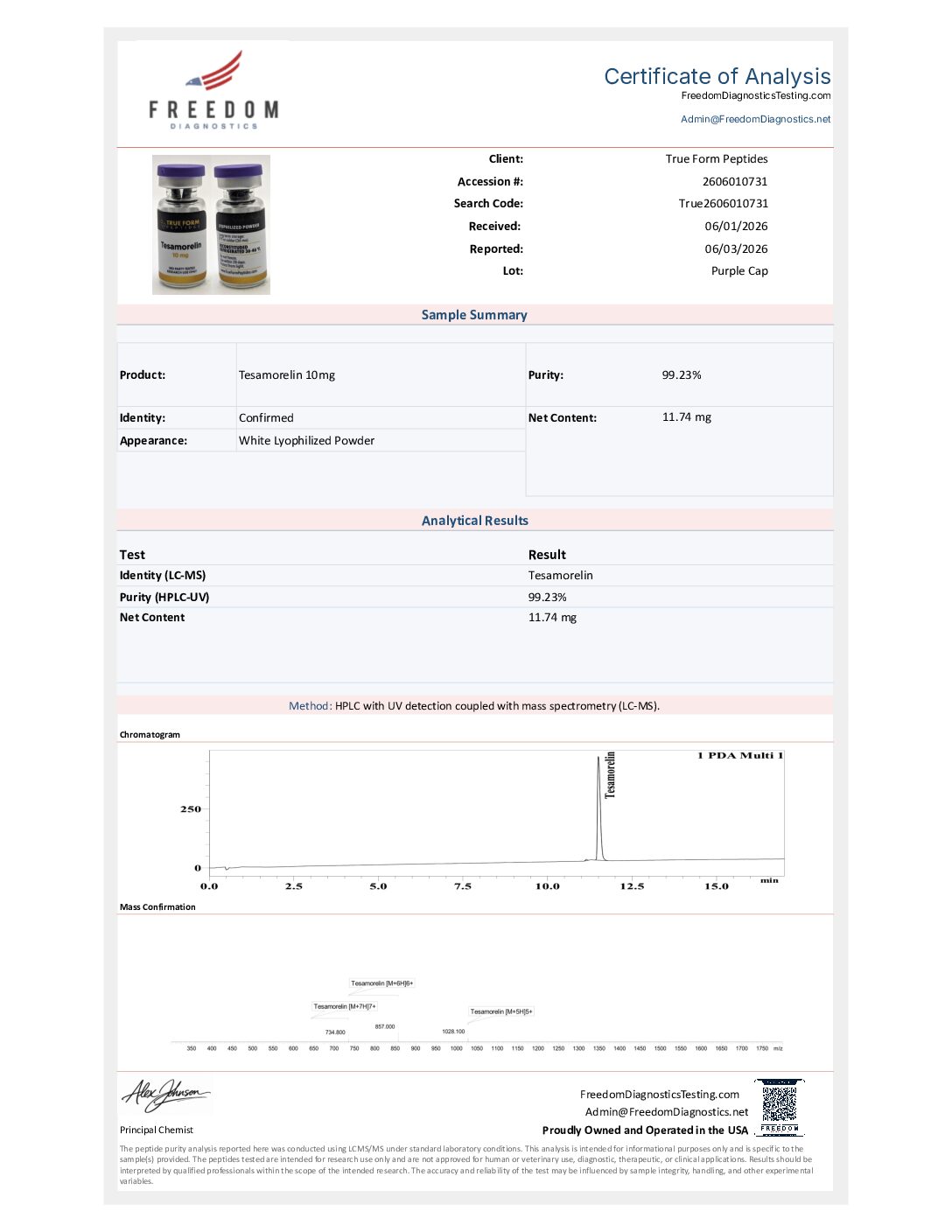 Tesamorelin10mgTrue2606010731
