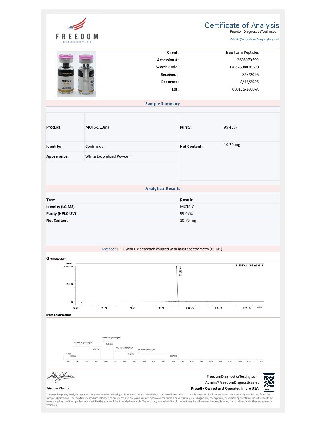 MOTS-c 10mg True2608070599